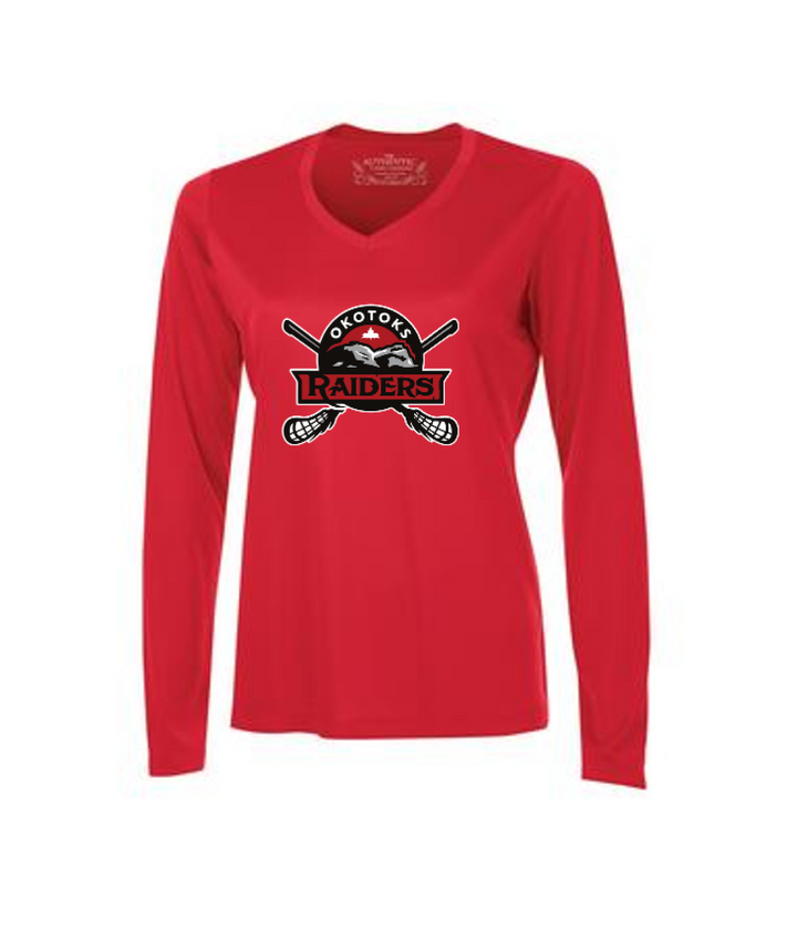 Atc ™ Pro Team Long Sleeve Ladies’ V-Neck Tee - RAIDERS LACROSSE