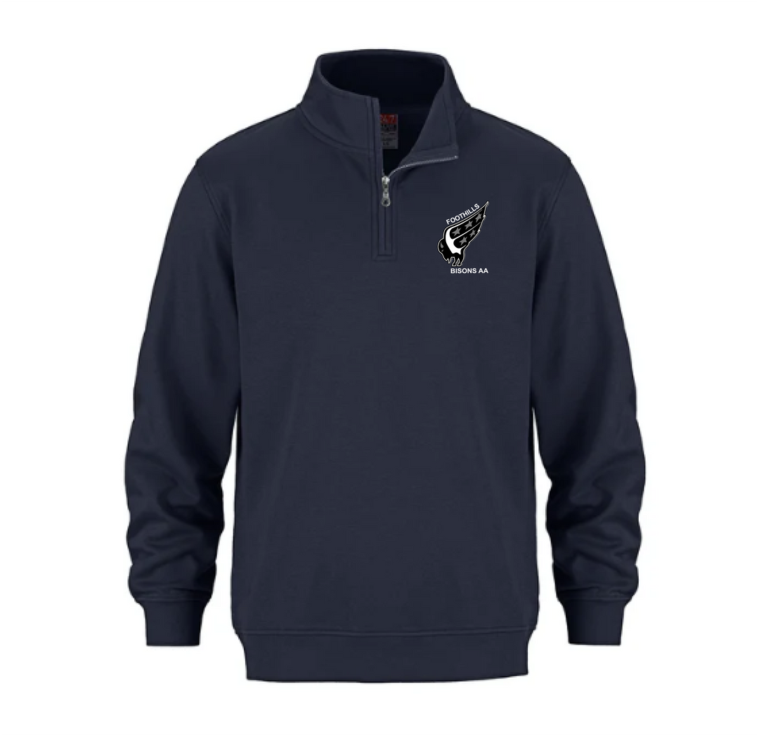 Flux 1/4 Zip Sweater - Foothills Bisons