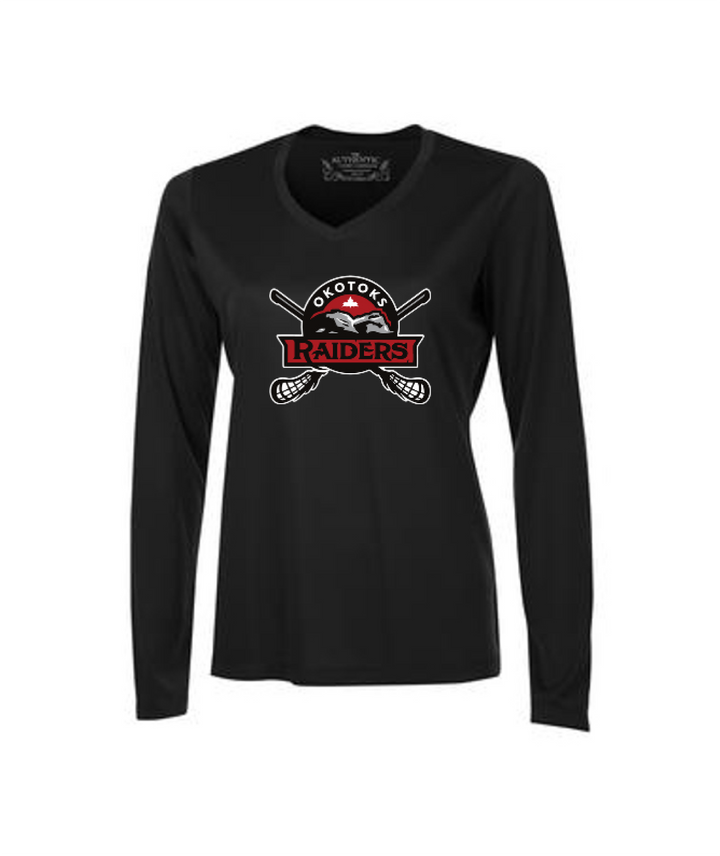 Atc ™ Pro Team Long Sleeve Ladies’ V-Neck Tee - RAIDERS LACROSSE