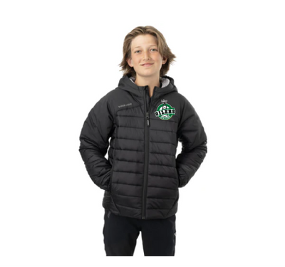 Bauer Youth Hooded Puffer Jacket - BOW MARK OILERS