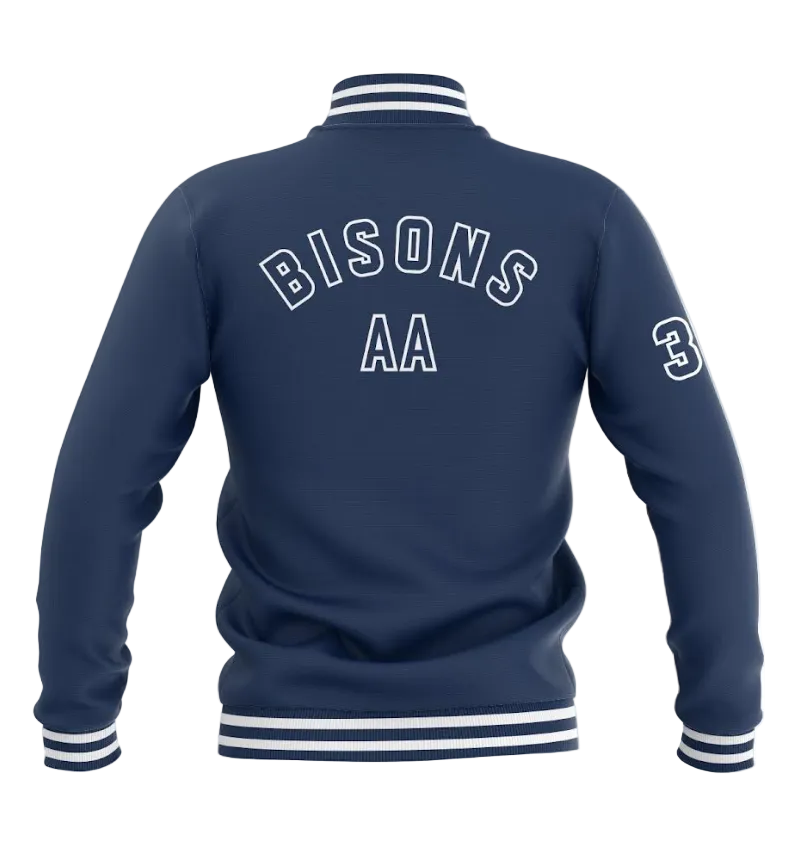 CUSTIMOO YOUTH VARSITY JACKET- FOOTHILLS BISONS