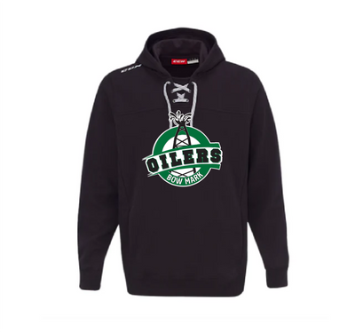 CCM Youth Jersey Fleece Hoodie - BOW MARK OILERS