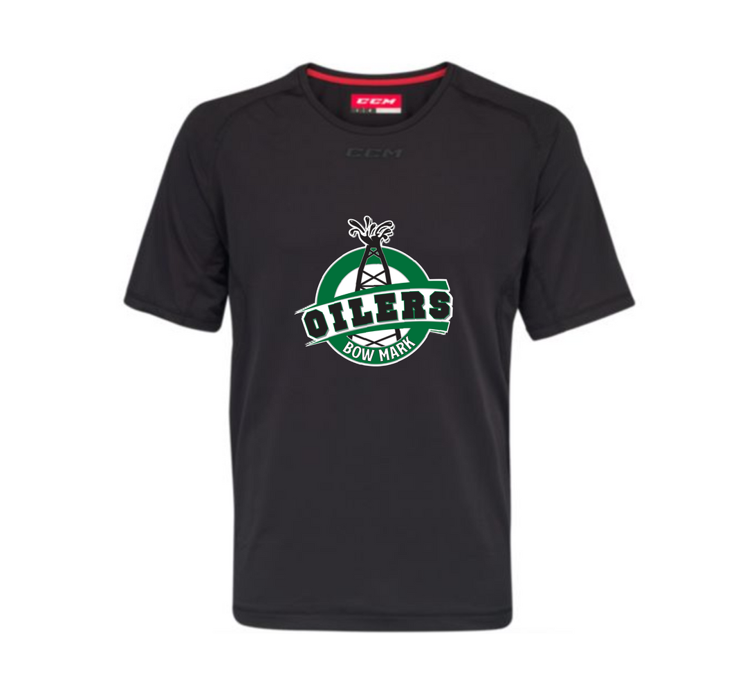 CCM Youth Training Short Sleeve Tee - BOW MARK OILERS