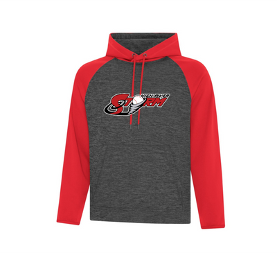 ATC Youth Dynamic Heather Fleece Two Tone Hooded Sweatshirt - High River Storm