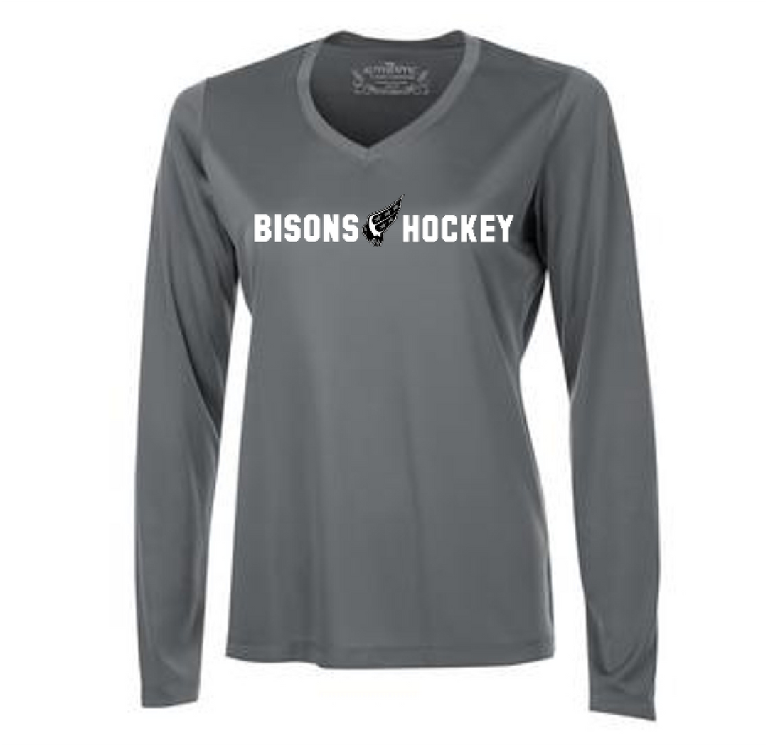Atc ™ Pro Team Long Sleeve Ladies’ V-Neck Tee - Foothills Bisons