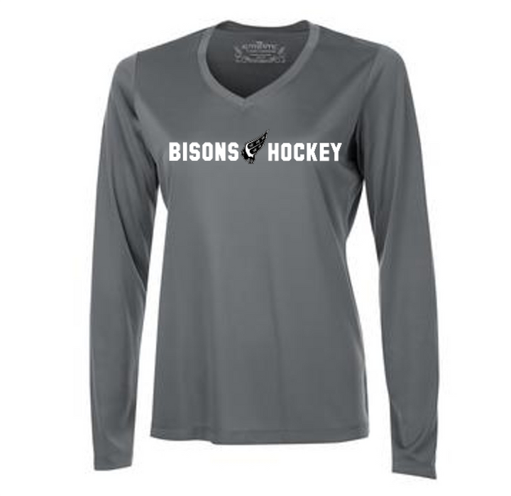 Atc ™ Pro Team Long Sleeve Ladies’ V-Neck Tee - Foothills Bisons