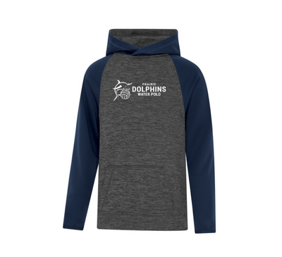 ATC Youth Dynamic Heather Fleece Two Tone Hooded Sweatshirt - Prairie Dolphins