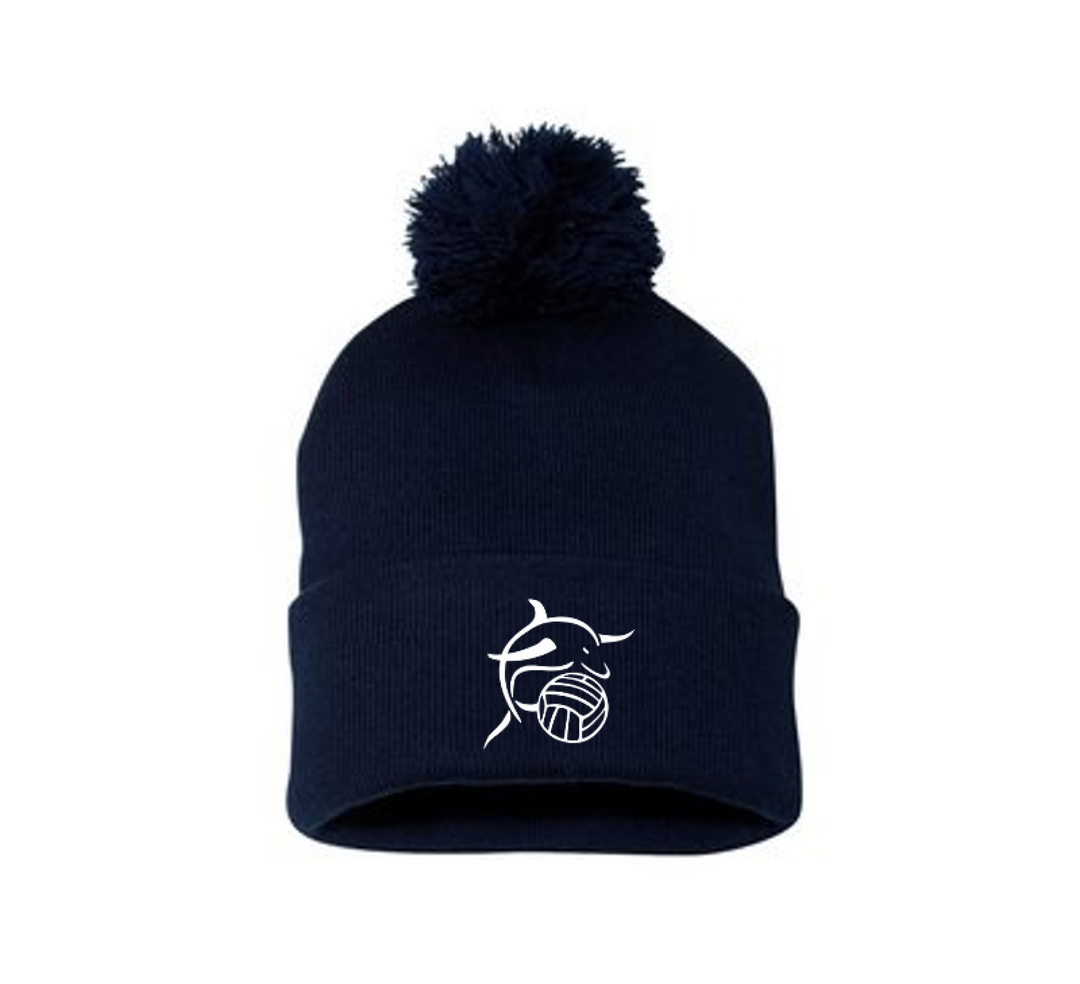 Sportsman 12" Pom-Pom Cuffed Beanie - Prairie Dolphins