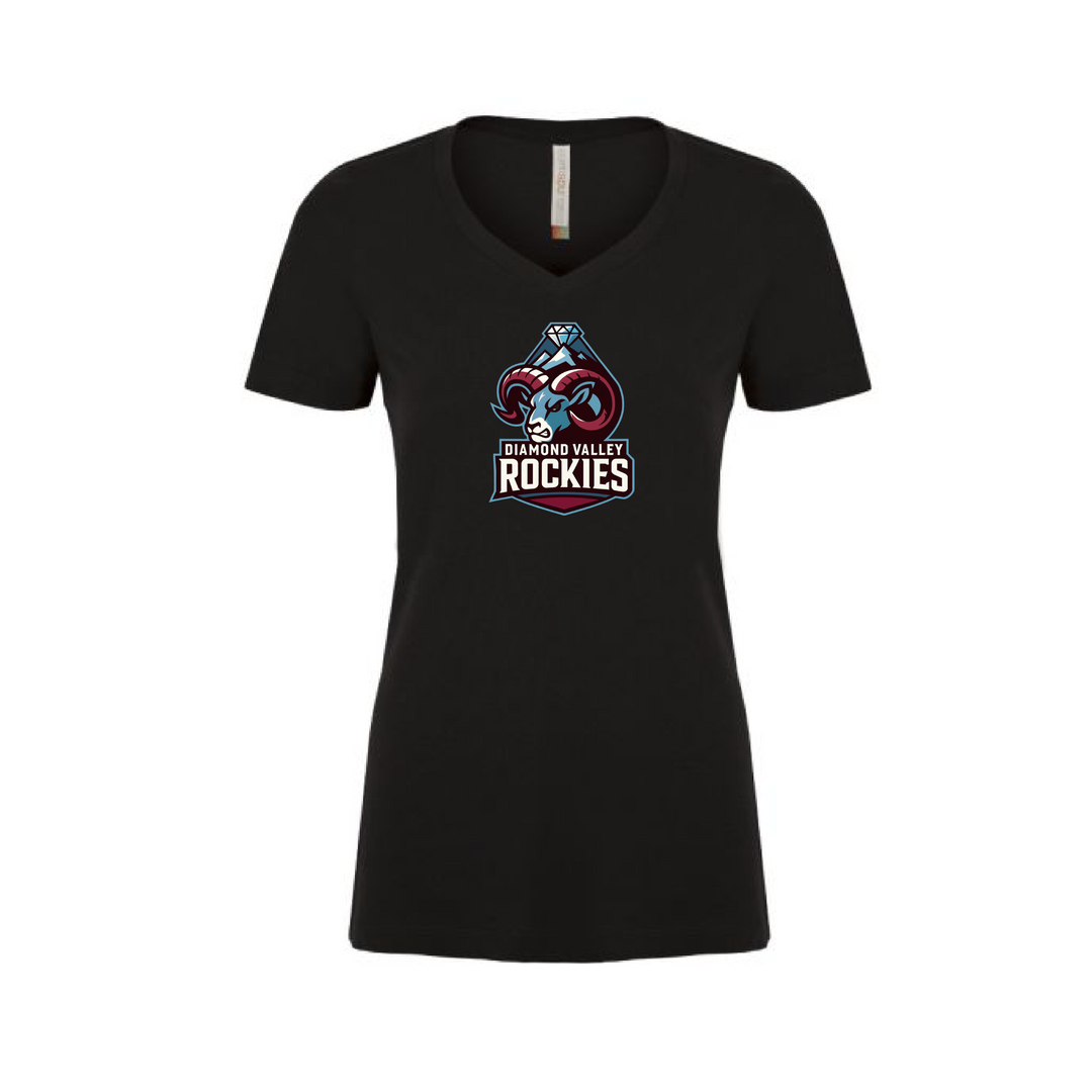 Atc ™ EuroSpun V-Neck Ladies Tee - Diamond Valley Rockies
