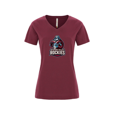 Atc ™ EuroSpun V-Neck Ladies Tee - Diamond Valley Rockies