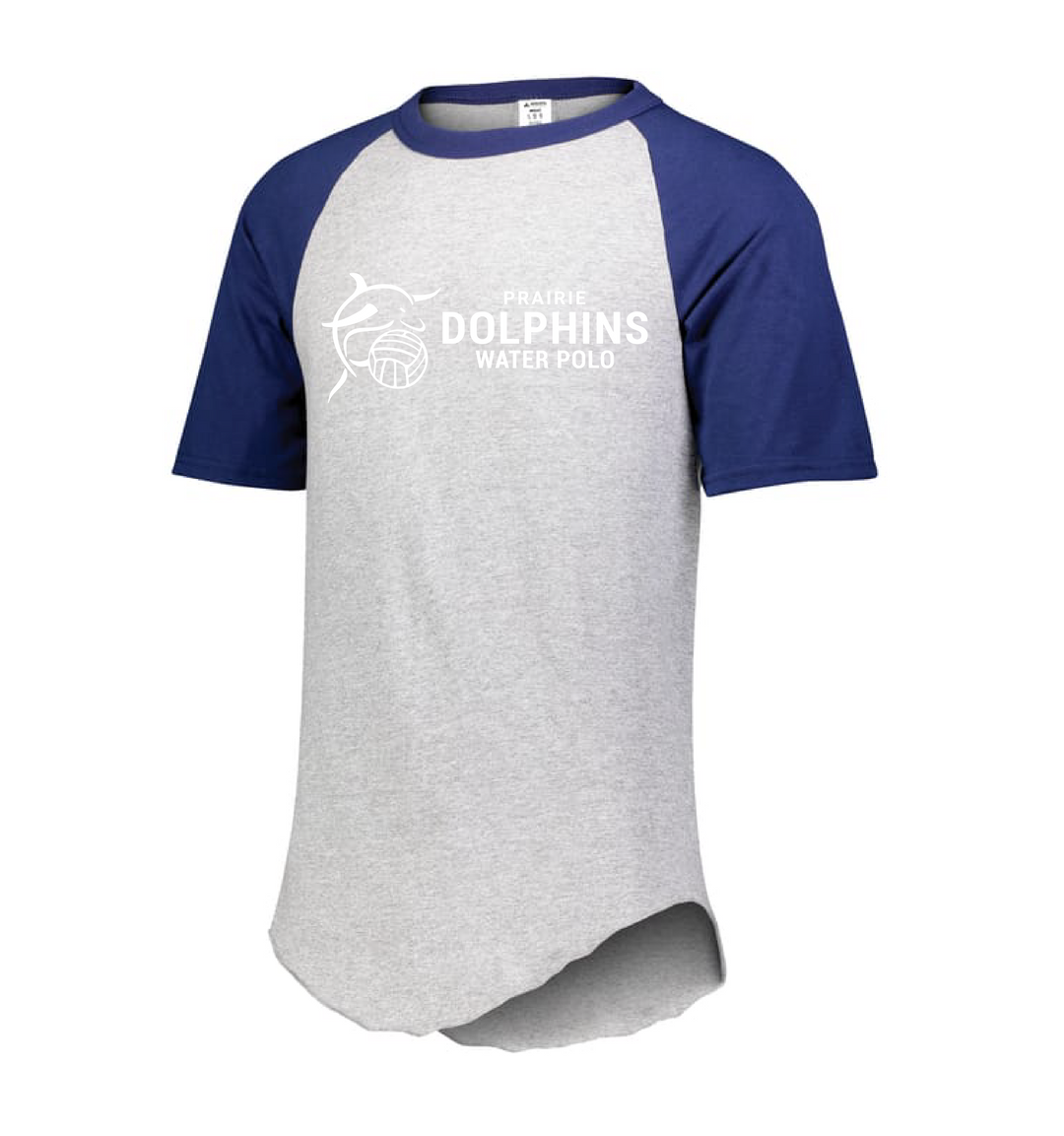 Augusta Youth Short Sleeve Baseball Tee - Prairie Dolphins