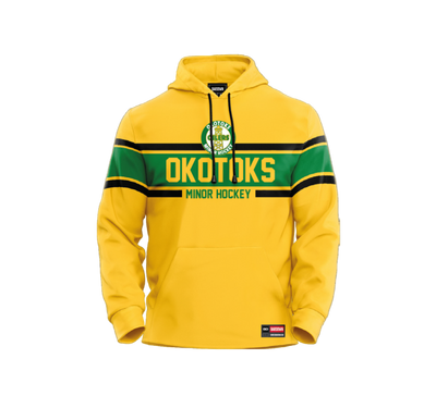 Bardown Youth OMHA Custom Sublimated Stripe Show Hoodie Yellow