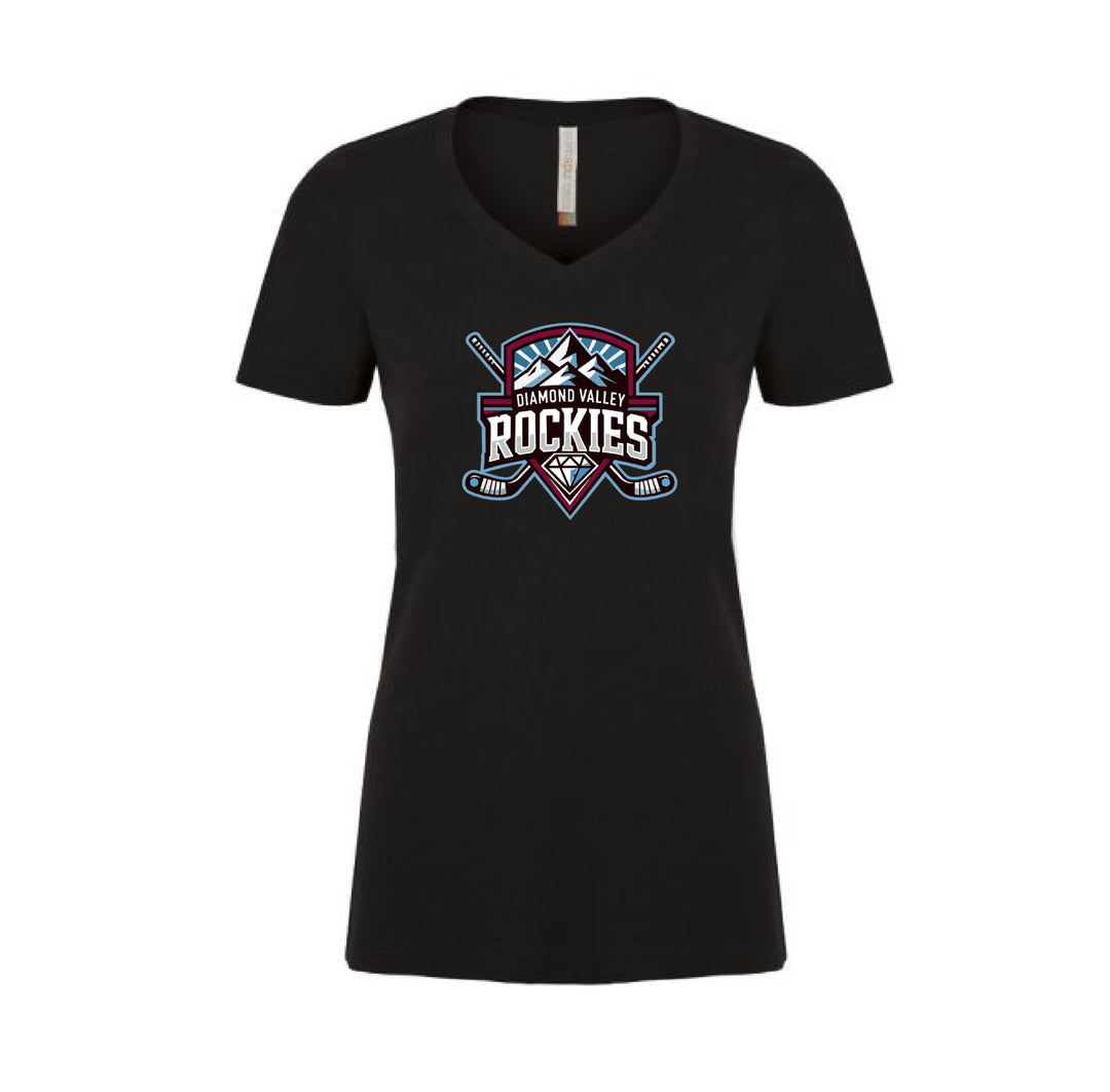 Atc ™ EuroSpun V-Neck Ladies Tee - Diamond Valley Rockies