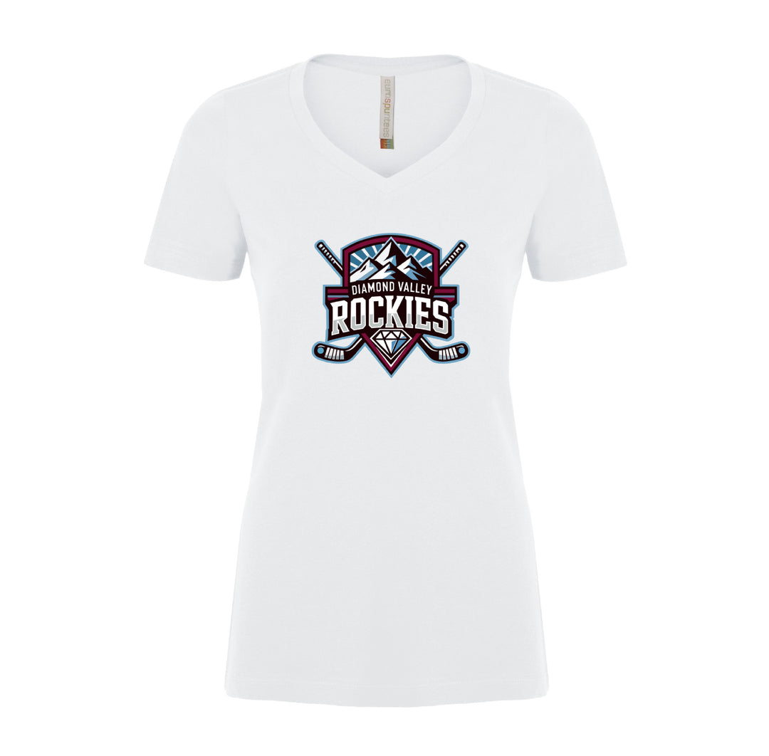 Atc ™ EuroSpun V-Neck Ladies Tee - Diamond Valley Rockies