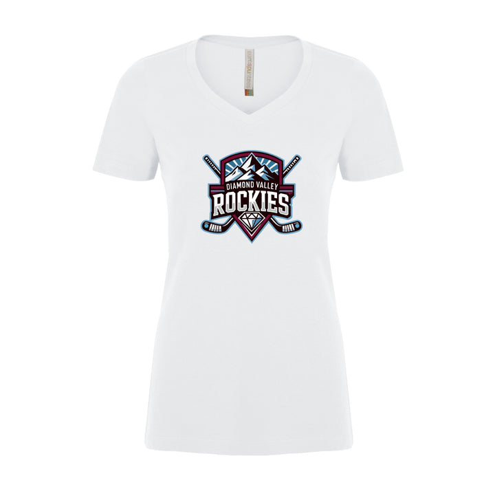 Atc ™ EuroSpun V-Neck Ladies Tee - Diamond Valley Rockies