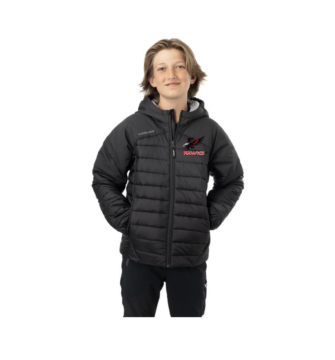 Bauer Youth Hooded Puffer Jacket - VULCAN