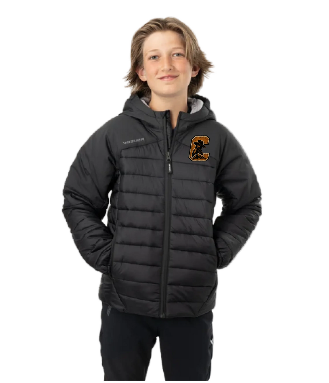 Bauer Youth Puffer Jacket - Claresholm Cowboys