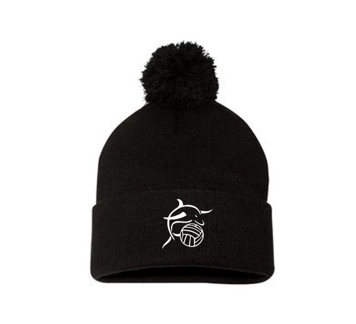 Sportsman 12" Pom-Pom Cuffed Beanie - Prairie Dolphins