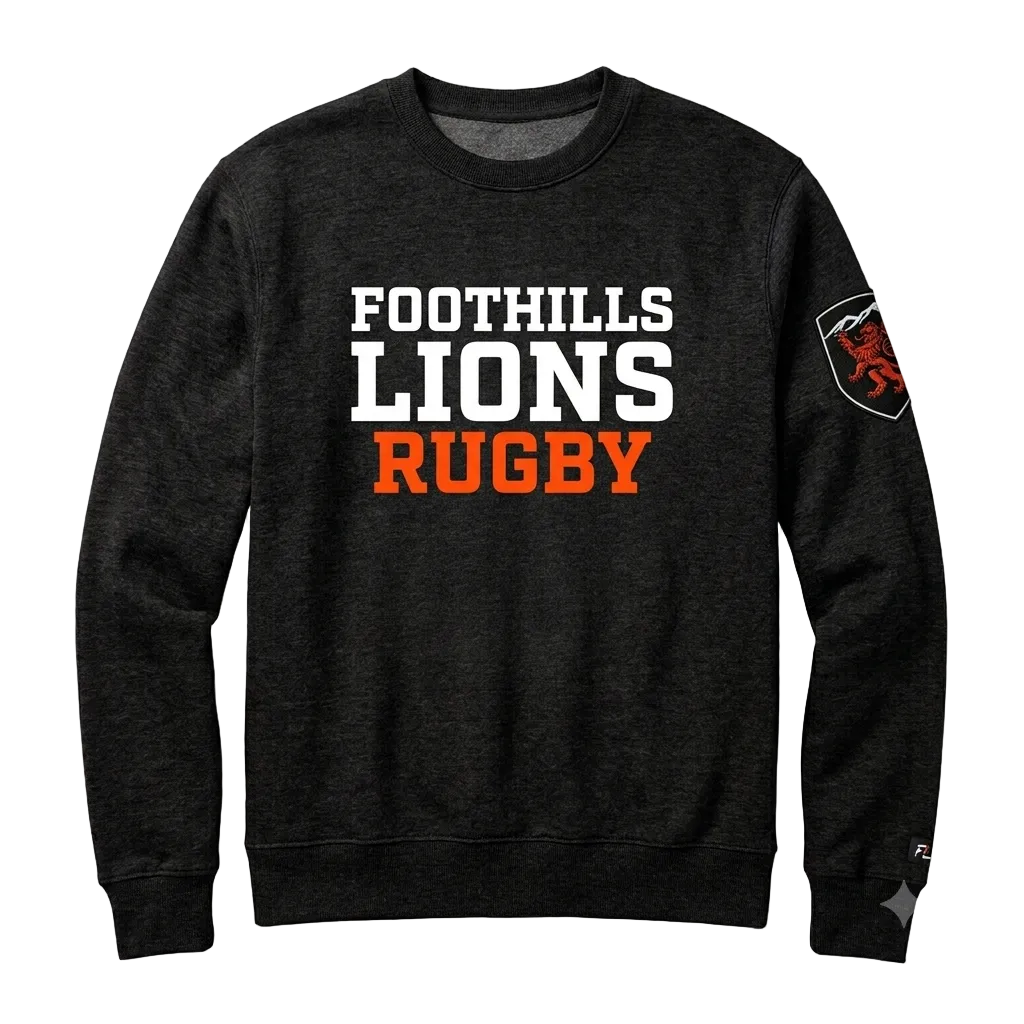 Vintage Adult Crewneck Sweatshirt - FOOTHILLS LIONS RIGBY